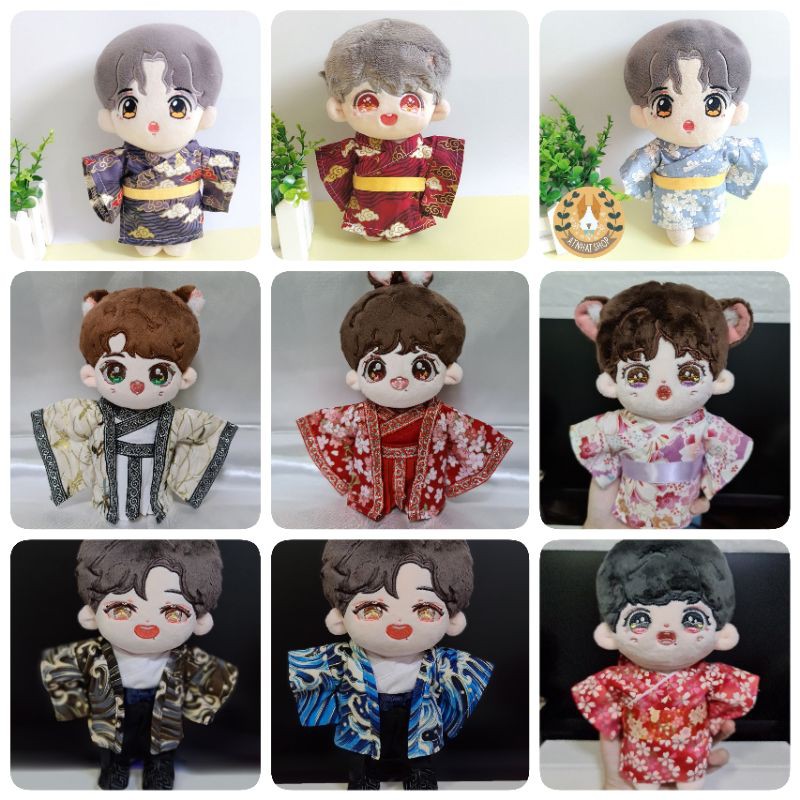 พร้อมส่ง-ชุดตุ๊กตา-20cm-15cm-กิโมโน-ยูกะตะ-ฮากามะ-hanfu-ชุดจีนโบราณ-เซียวจ้าน-หวังอี้ป๋อ-ป๋อจ้าน