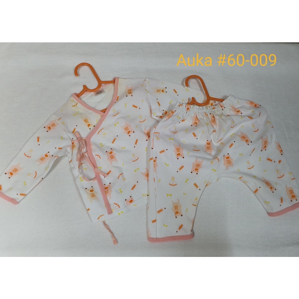 ชุดเสื้อป้ายแขนยาว-เด็กผู้หญิง-ยี่ห้อauka-ไซส์-60-สำหรับเด็ก-1-3-เดือน-มือสอง-สภาพ-90