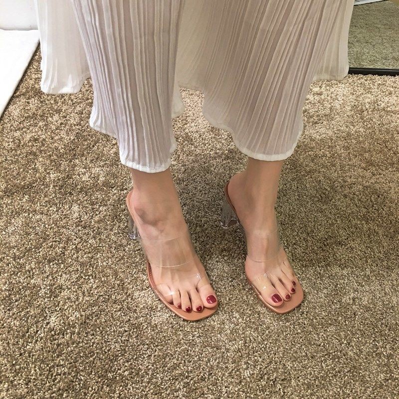 ส้นสูงของผู้หญิง-รองเท้าส้นสูงคริสตัล-รองเท้าแตะสุดเซ็กซี่-รองเท้าส้นสูง