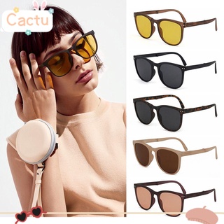 CACTU Vintage Sun Glasses Portable Ultralight Folding Sunglasses Easy Carry Putting in the Pocket Women/Men TR90 Frame Eyewear