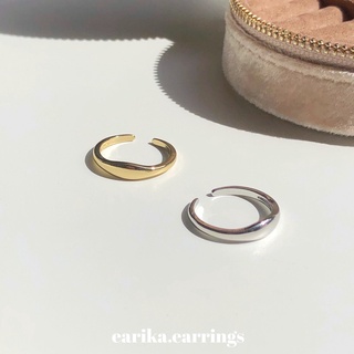 (กรอกโค้ด 72W5V ลด 65.-) earika.earrings - simple ring (มีให้เลือกสองสี) แหวนเงินแท้ ฟรีไซส์ปรับขนาดได้