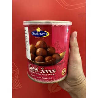 กุหลาบจามุน ขนมก้อนแป้งและนมผสมชีสในน้ำเชื่อม Gulab jamun 1 kg