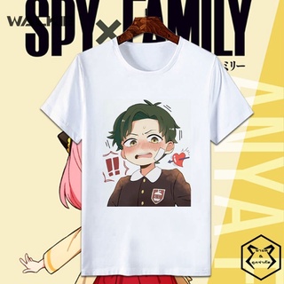 Walkie เสื้อยืดแขนสั้น ผ้าฝ้าย พิมพ์ลายคอสเพลย์ Spy X Family Anya Forger แฟชั่นฤดูร้อน สําหรับผู้ชาย และผู้หญิง