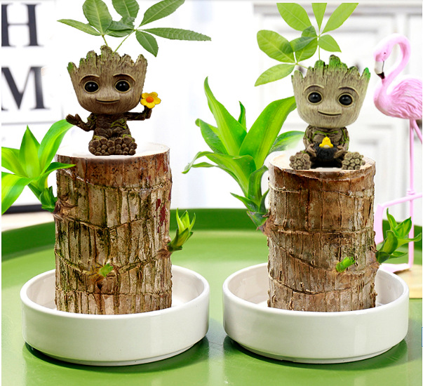 ภาพหน้าปกสินค้าตุ๊กตาฟิกเกอร์ Guardians Of The Galaxy Pot Shuren Groot ของเล่นสําหรับเด็ก จากร้าน ougeya.th บน Shopee