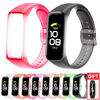 สายนาฬิกาข้อมือซิลิโคนใส แบบเปลี่ยน สําหรับ Samsung Galaxy Fit 2 SM-R220