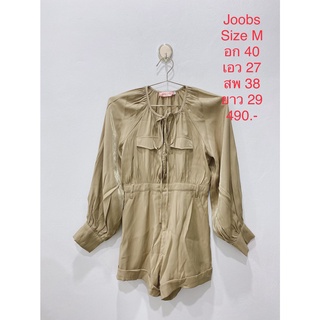 จั๊มสูทขาสั้น แขนยาว สีน้ำตาล JOOBS SIZE M