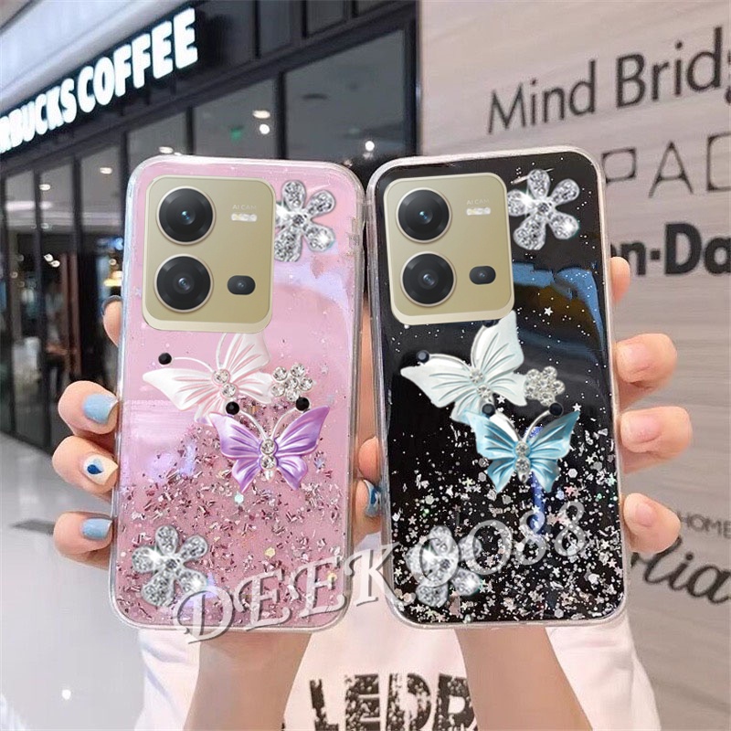 เคสโทรศัพท์มือถือนิ่ม-vivo-y35-y22s-y22-y16-y02s-v25-5g-v25e-4g-smartphone-casing-cute-flying-butterfly-decorated-glitter-shiny-sequins-phone-cell-case-clear-soft-back-cover-vivov25e-vivoy35-vivoy16