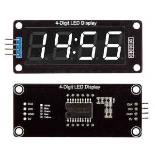 Diymore Tm1637 นาฬิกาดิจิทัล Led 4 บิต หน้าจอ 5V สีขาว สําหรับ Arduino (0.56 นิ้ว)