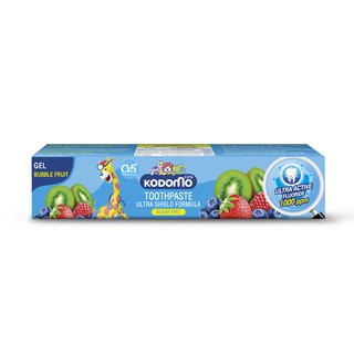 สินค้า KODOMO ยาสีฟันเด็ก โคโดโม ชนิดเจล สูตรอัลตร้า ชิลด์ ฟลูออไรด์ 1000 ppm กลิ่นบับเบิ้ลฟรุ๊ต 40 กรัม LIONSOS