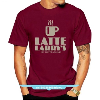 เสื้อยืดผ้าฝ้ายพิมพ์ลายขายดี เสื้อยืด พิมพ์ลาย Your Enthusiasm Latte Larrys สีเข้ม สําหรับผู้ชาย