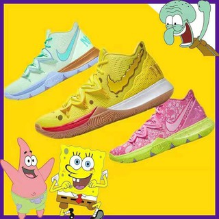 แท้ e2695,Nike Kyrie Irving 5 SpongeBob Patrick Star รองเท้าบาสเก็ตบอล