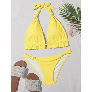 Size S New Bikini yellow set พร้อมส่ง