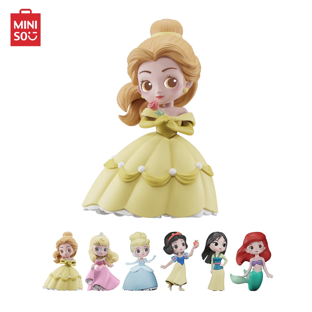 MINISO กล่องสุ่ม กล่องสุ่มโมเดล Disney Princess Collection Figure