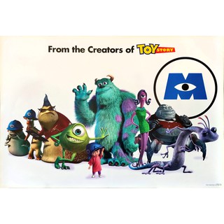 โปสเตอร์ หนัง การ์ตูน บริษัทรับจ้างหลอน (ไม่) จำกัด Monsters, Inc. 2001 POSTER 27”x39” นิ้ว Disney Pixar Monsters Inc V4
