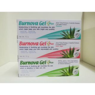 Burnova gel plus 25/70 g 3 สี เขียว ฟ้า แดง