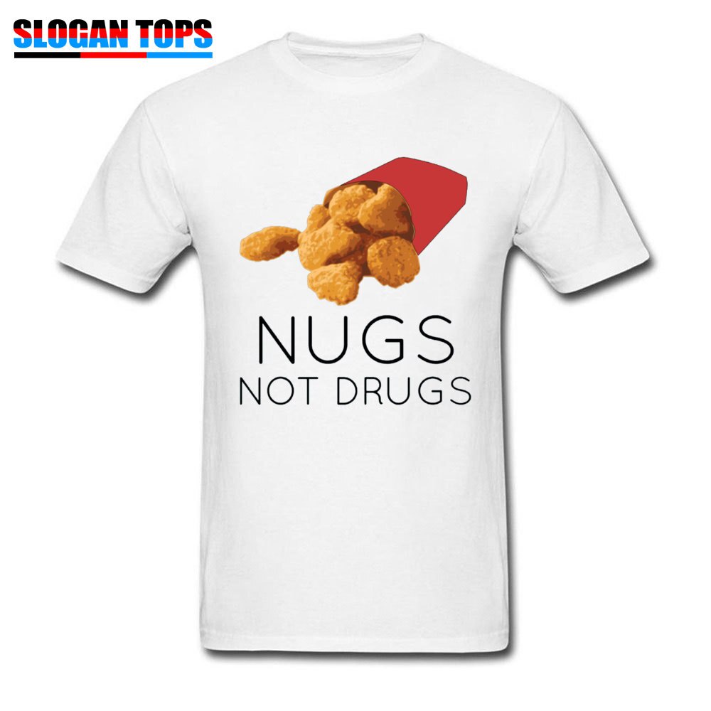 เสื้อขาว-ผู้ชายเสื้อยืด-nugs-ไม่ยาเสพติดเสื้อยืดอาหารจานด่วน-tshirt-ข้าวโพดคั่วไก่กิน-2022-hiphop