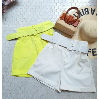 Cottoncandy Party neon korea pants มี 2 สี  เลม่อน ,  ขาวออฟไวท์ (หายากแล้ว)