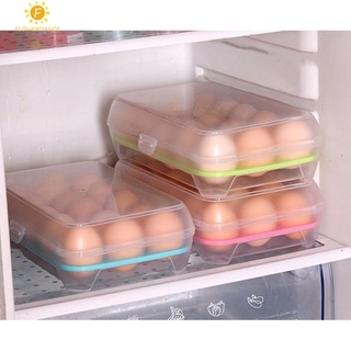 ใสที่ใส่ไข่กับ15ช่องแบบพกพาและทนทานตู้เย็นภาชนะออแกไนเซอร์อาหารเกรดชั้นเดียวกล่องเก็บไข่ flowerdance
