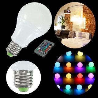 Bling New E27 Dimmable RGB LED light Color Changing Bulb with Remote Control 85-265V