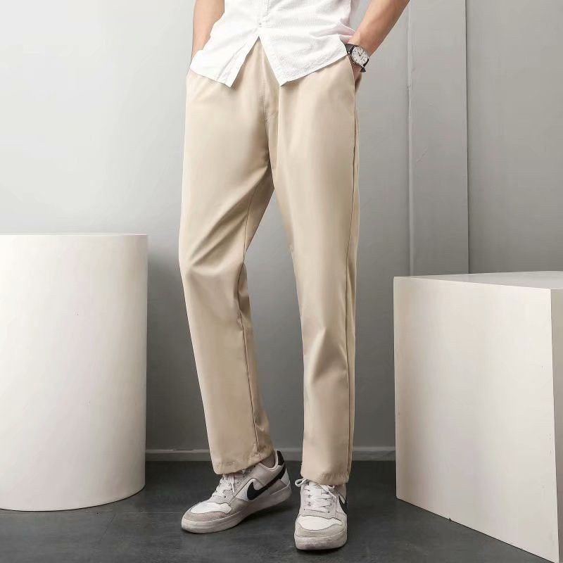 ภาพหน้าปกสินค้ากางเกงผู้ชายกางเกงลำลองขาตรงเกาหลี จากร้าน joyfuldzsw.th บน Shopee