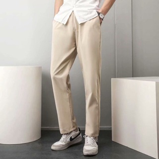 ภาพขนาดย่อของภาพหน้าปกสินค้ากางเกงผู้ชายกางเกงลำลองขาตรงเกาหลี จากร้าน joyfuldzsw.th บน Shopee