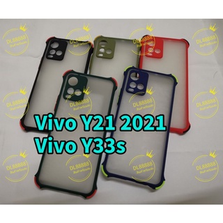 Y21T Y21S ✨พร้​อมส่งใน🇹🇭✨(9สี)เคสขอบนิ่มหลังแข็งขุ่นคลุมกล้อง For Vivo Y21 / Y33s / Y15s / Y21 / V23e / V23e Y33T / Y01
