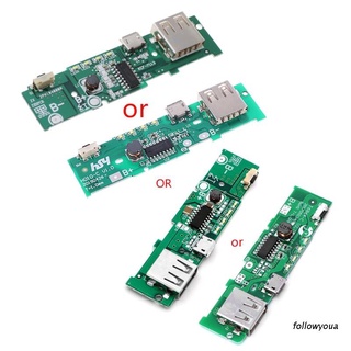 Folღ Usb 5V 2A บอร์ดโมดูลชาร์จโทรศัพท์มือถือ Pcb สําหรับ 18650 แบตเตอรี่