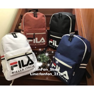 💕FILA POLYESTER CANVAS BACKPACK กระเป๋าเป้สไตล์สปอร์ต🌟🌟