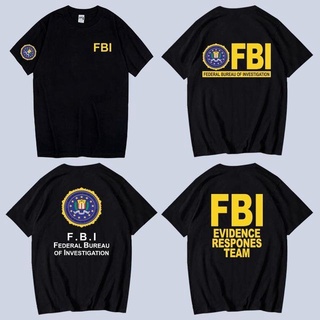 เสื้อยืดโอเวอร์ไซส์ผ้าฝ้ายแห่งชาติ FBI US FBI ตัวแทนฟิล์มรอบคอเสื้อยืดแขนสั้นผู้ชายและผู้หญิงเสื้อผ้าS-4XL