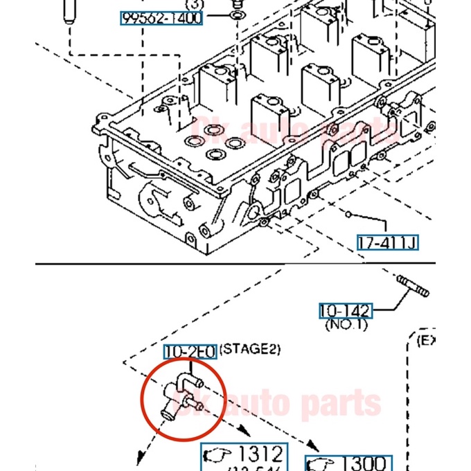 แป๊บน้ำ-ข้อต่อท่อยาง-ข้างเสื้อสูบ-แท้-มาสด้า-บีที50-2006-2011-we-mazda-bt50-cyclinder-head-water-pipe