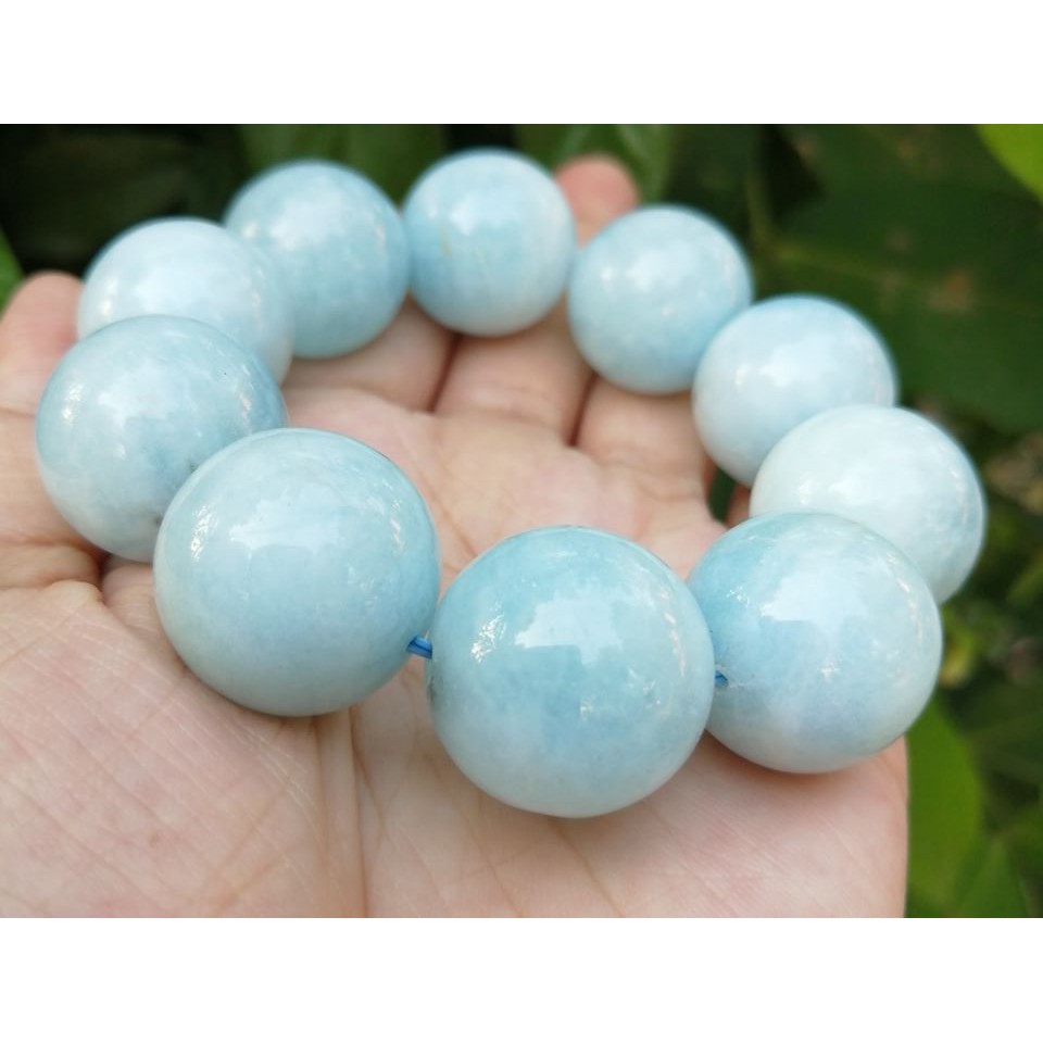 กำไลหินนำโชคอะความารีน-aquamarine-ขนาด-20-มิล-ขนาด18เซนติเมตร