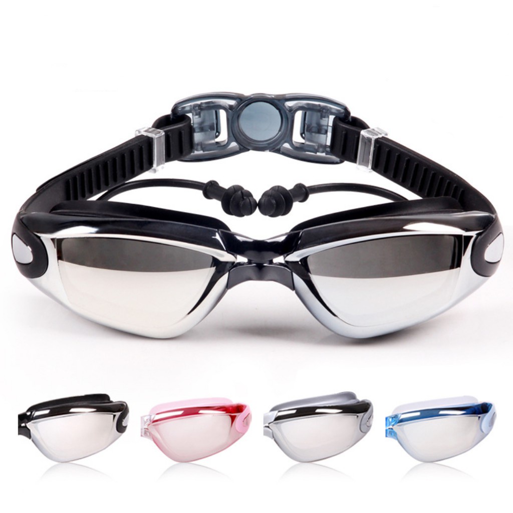ภาพสินค้าแว่นตาว่ายน้ำพร้อมที่อุดห แว่นตาว่ายน้ำ ดําน้ำ ป้องกันหมอก กัน UV จากร้าน elegantihome บน Shopee ภาพที่ 3