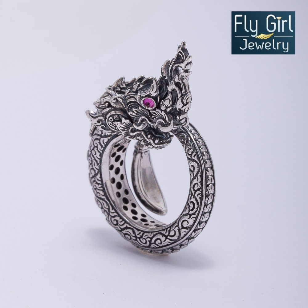 แหวนพญานาค-แหวนพลอยทับทิมแท้-naga-ring-with-ruby