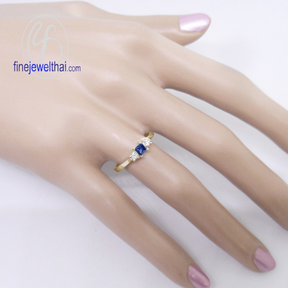 finejewelthai-แหวนไพลิน-ไพลิน-แหวนพลอย-แหวนเงินแท้-พลอยประจำเดือนเกิด-blue-sapphire-silver-ring-birthstone-r1181bl