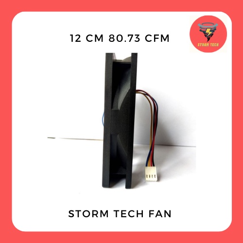 ภาพหน้าปกสินค้าพัดลมStormTech รุ่น STM001-002 แรงลม 3000 RPM 12V COOLING FAN 4PIN(ปรับรอบได้)/ Molex (ต่อตรงPSU) จากร้าน stormtechth บน Shopee