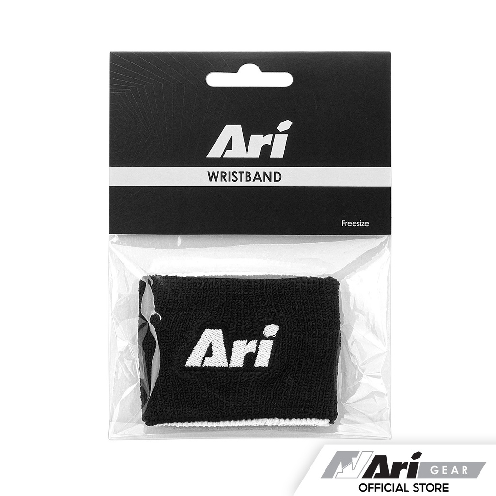 ari-wristband-black-white-ผ้ารัดข้อมือซับเหงื่อ-อาริ-ริสแบนด์-สีดำขาว