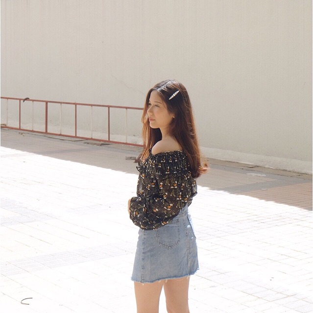 lt-chiffon-off-shoulder-blouse-gt-เสื้อปาดไหล่ชีฟองลายดอก-ส่งฟรีลทบ-คุ้มมากจ้า