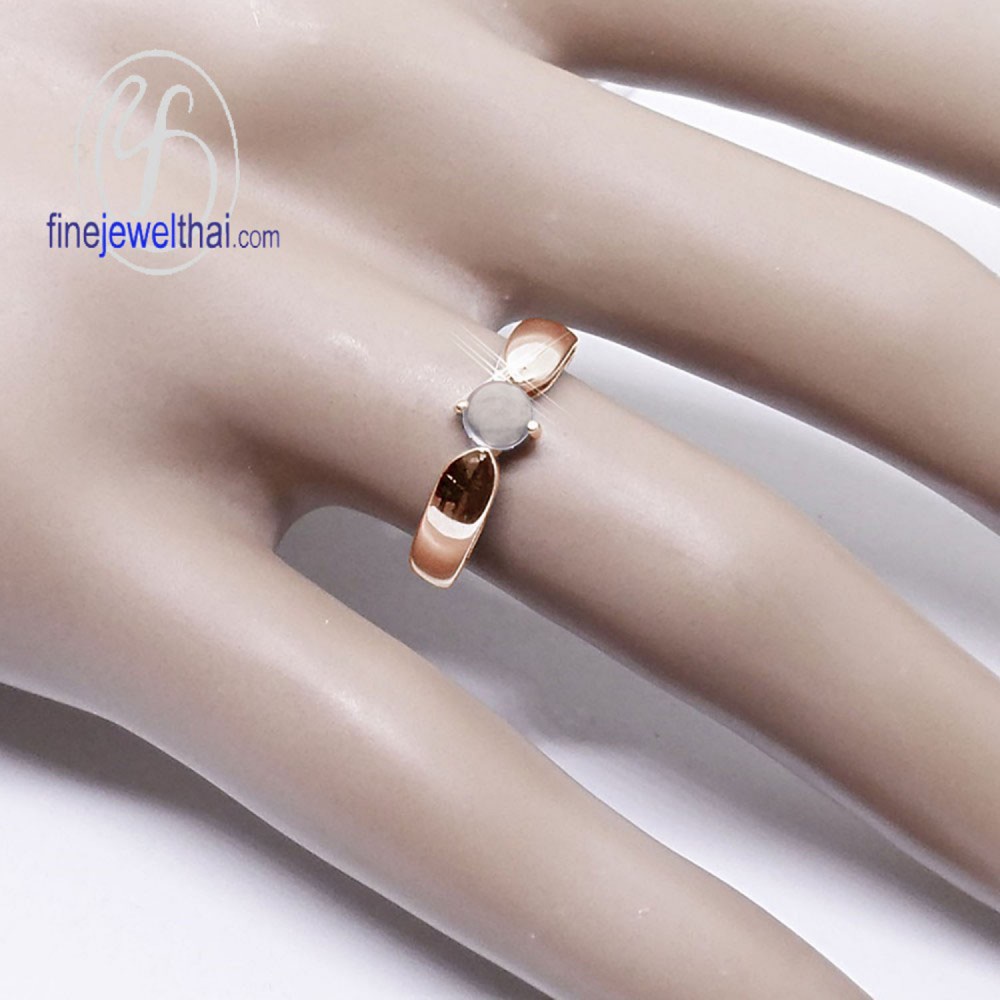 finejewelthai-แหวนโรสควอตซ์-โรสควอตซ์-แหวนเงินแท้-แหวนพลอย-rose-quartz-silver-ring-r1131rq-เลือกสีตัวเรือนได้