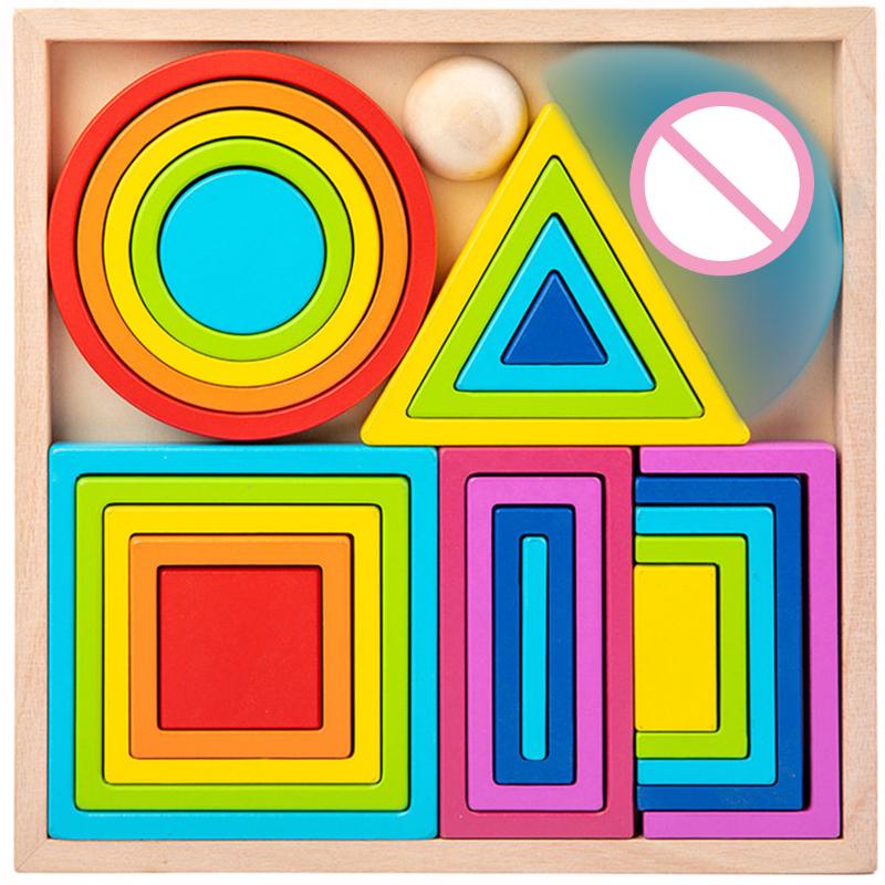 Set Of Rainbow Stacking Toy Educative Rainbow Nesting Toy Interactive ...