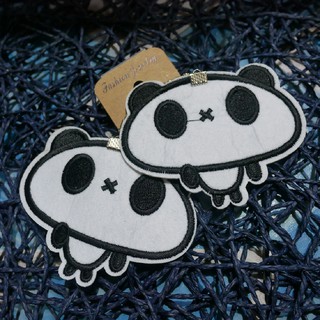 ตุ้มหู ต่างหู ตัวรีดผ้าสักหลาด รูปหมีแพนด้า น่ารักๆ (Cute Panda Fashion Earrings)