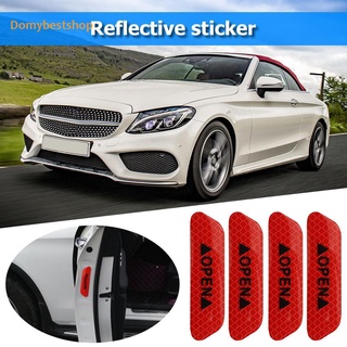 Domybestshop* 4pcs/set Car OPEN Reflective Tapes Warning Mark Exterior Car Door Stickers