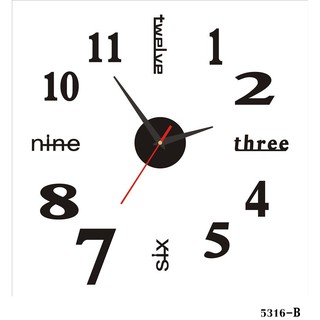 ภาพขนาดย่อของภาพหน้าปกสินค้าbelow99 นาฬิกาติดผนัง 3D DIY ขนาดเล็ก รุ่น 5316 จากร้าน below99a บน Shopee ภาพที่ 3