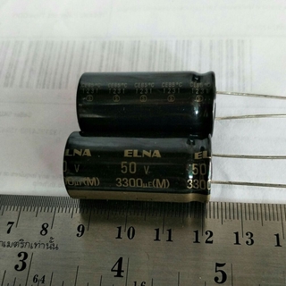 (3ชิ้น) 3300UF50V ELNA85C ขนาด18x35mm.ของใหม่ของแท้จากโรงงานคุณภาพเต็ม100%สินค้าพร้อมส่ง