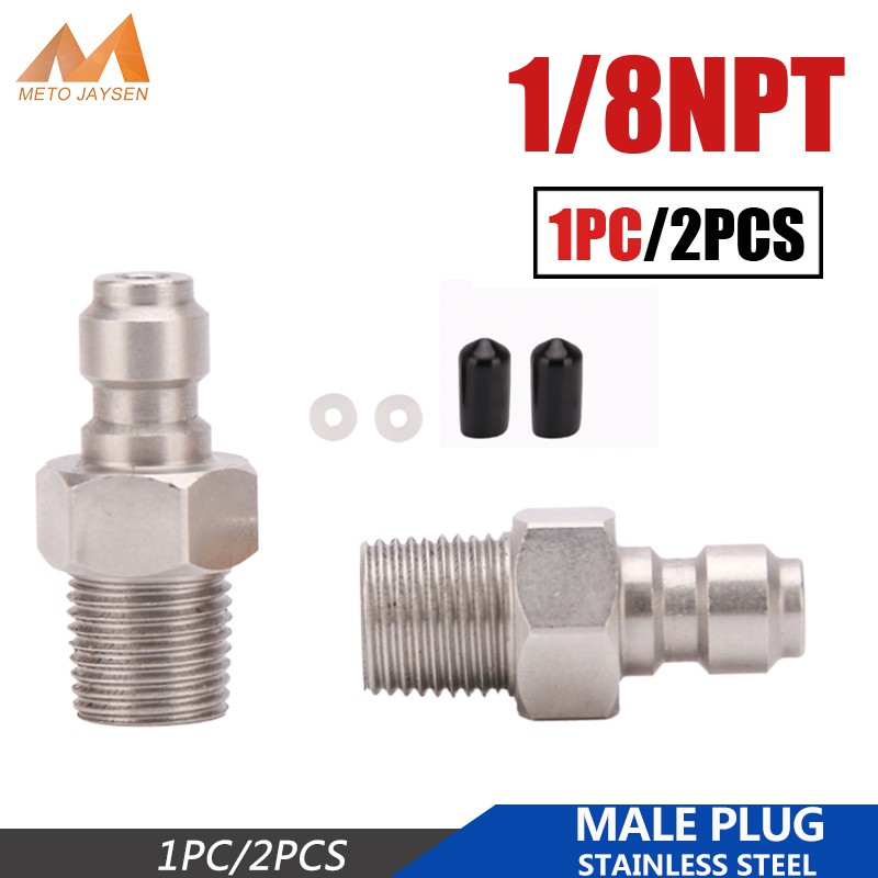 แรงดันสูง M10x1 สแตนเลสสตีล Quick Coupler Connector 8 มม.ชายปลั๊ก pcp ...
