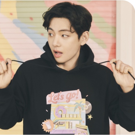 FILA x BTS Dynamite Donut Hoodie Hoodie Basketball Hoodie Shopee Thailand