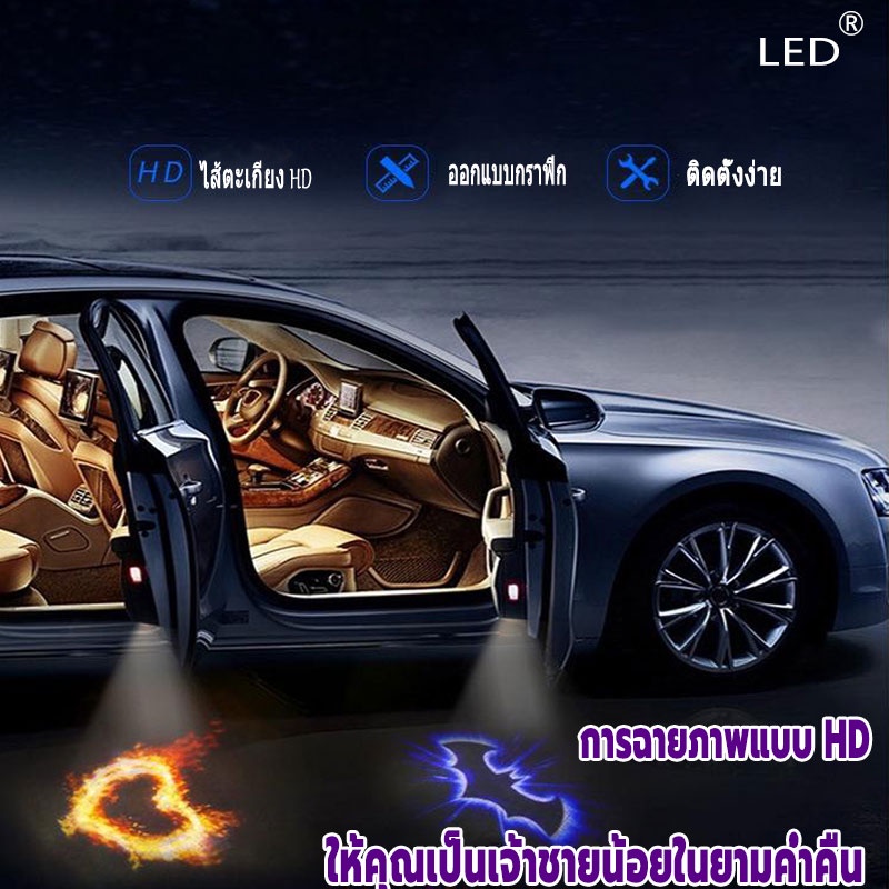 led-รถประตูต้อนรับแสงโลโก้รถ-เหมาะสำหรับ-bmw-โลโก้ใช้ได้ทั่วไปสำหรับทุกรุ่นรถยนต์-การเหนี่ยวนำแม่เหล็กไฟฟ้า-ไฟเดย์ไลท์