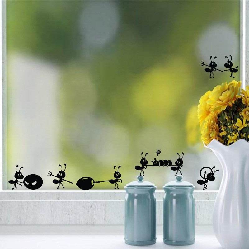 bestprice1920-cute-small-ants-stickers-wall-stickers-สติกเกอร์ติดผนัง-สติกเกอร์ห้อง