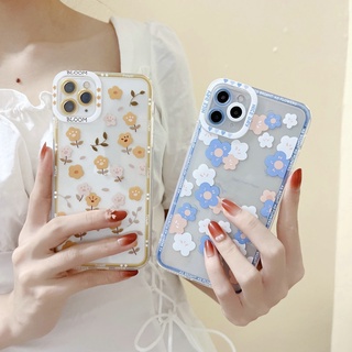 เคส Xiaomi Redmi Note 12 11 11S 10 10S 9 9S 8 Pro Redmi 12C 10 10C 10A 9 9A 9T 9C 8 A1 MI POCO X5 X4 X3 NFC M5s Note12 4G 5G Note11 Note10 Note9 Note8 Redmi10 2021 2022 Transparent Protect Camera Flowers Soft Case