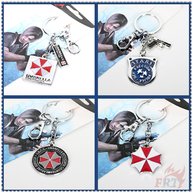 Resident Evil Umbrella Corporation Series 01 Keychains 1Pc Metal Pendants Keyrings Accessories