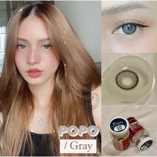 ✨ Popo gray (Lovely lens) ขนาดBig ตาโต ✔️เลนส์จดทะเบียนถูกต้อง (บิ๊กอาย คอนแทคเลนส์ bigeyes)
